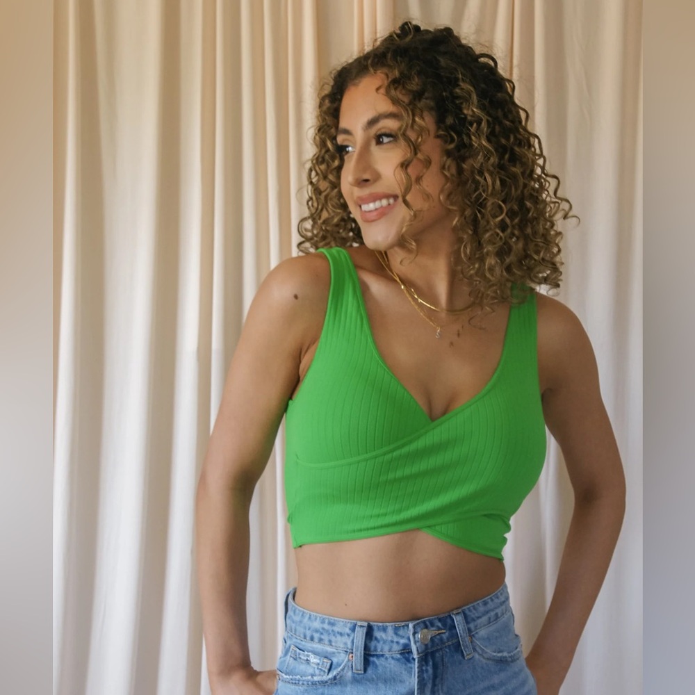 Mick Ribbed Criss Cross Top